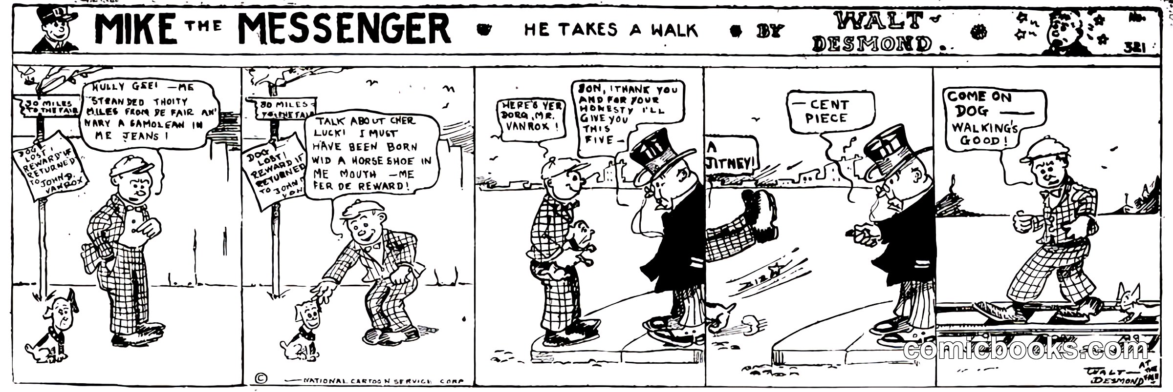 Mike the Messenger: He Takes a Walk