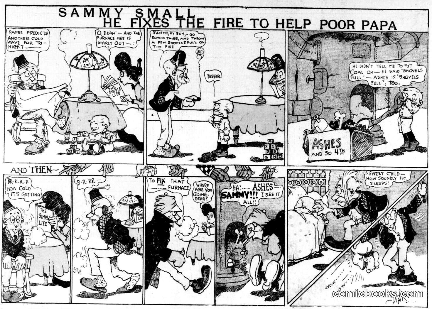 Sammy Small Fixes the Fire to Help Poor Papa