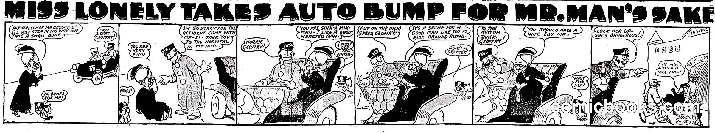 Miss Lonely Takes Auto Bump for Mr. Man's Sake