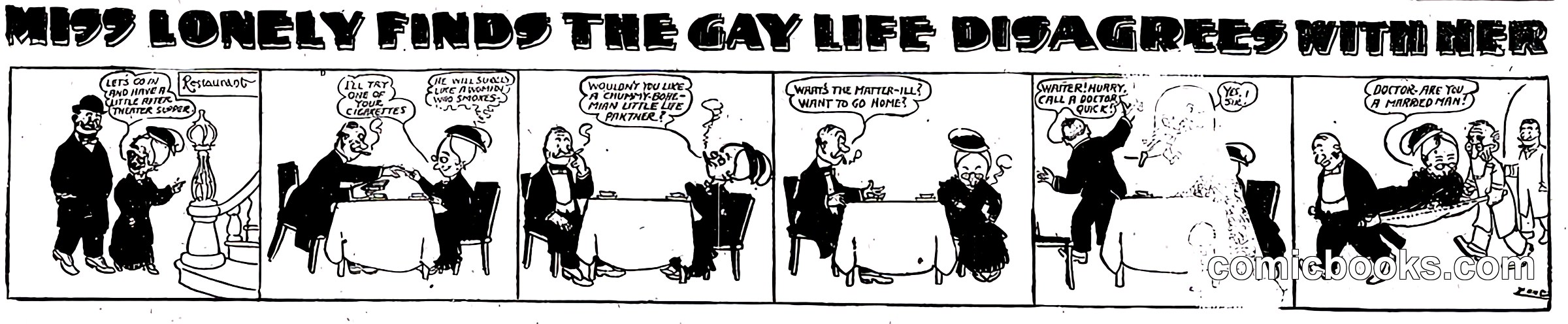 Miss Lonely Finds the Gay Life Disagrees with Her