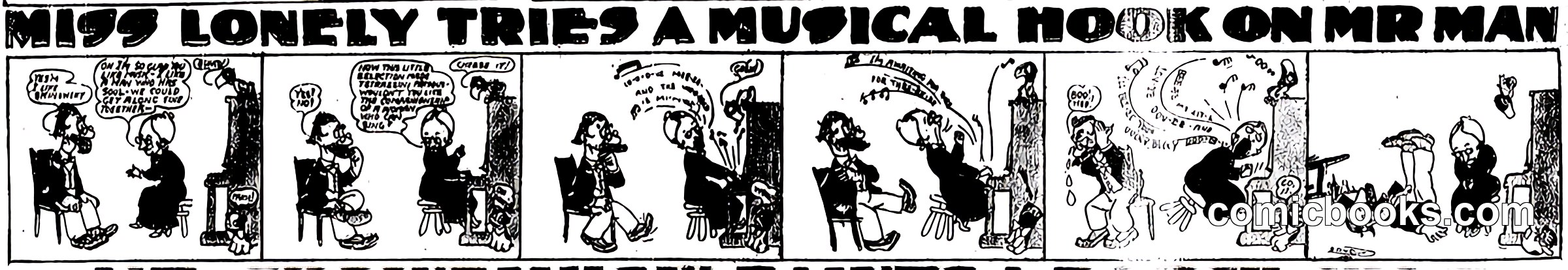 Miss Lonely Tries a Musical Hook on Mr Man