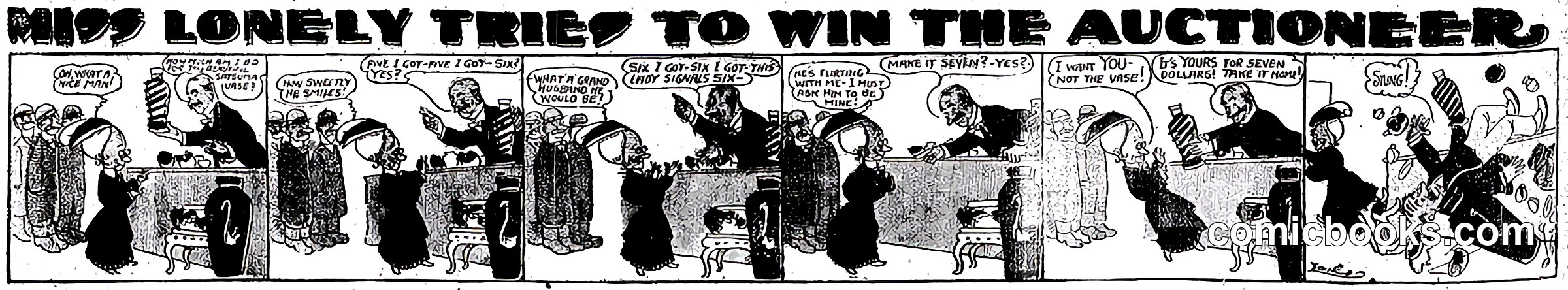 Miss Lonely Tried to Win the Auctioneer