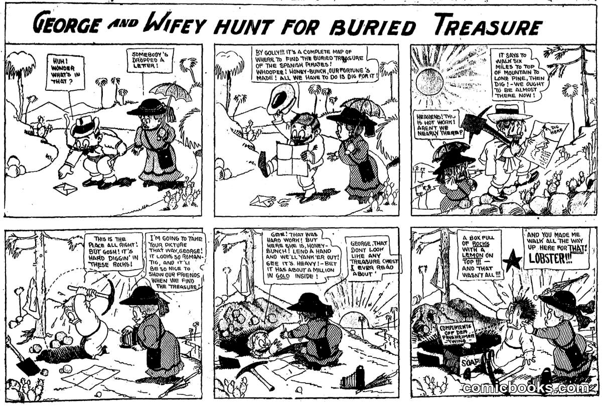 George and Wifey Hunt for Buried Treasure