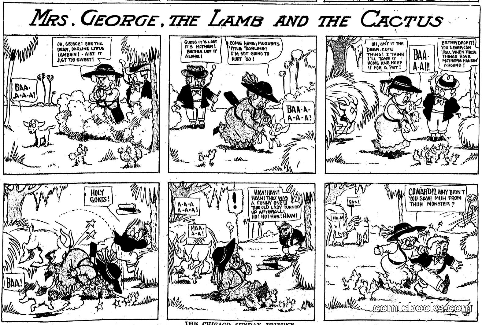 Mrs. George, the Lamb and the Cactus