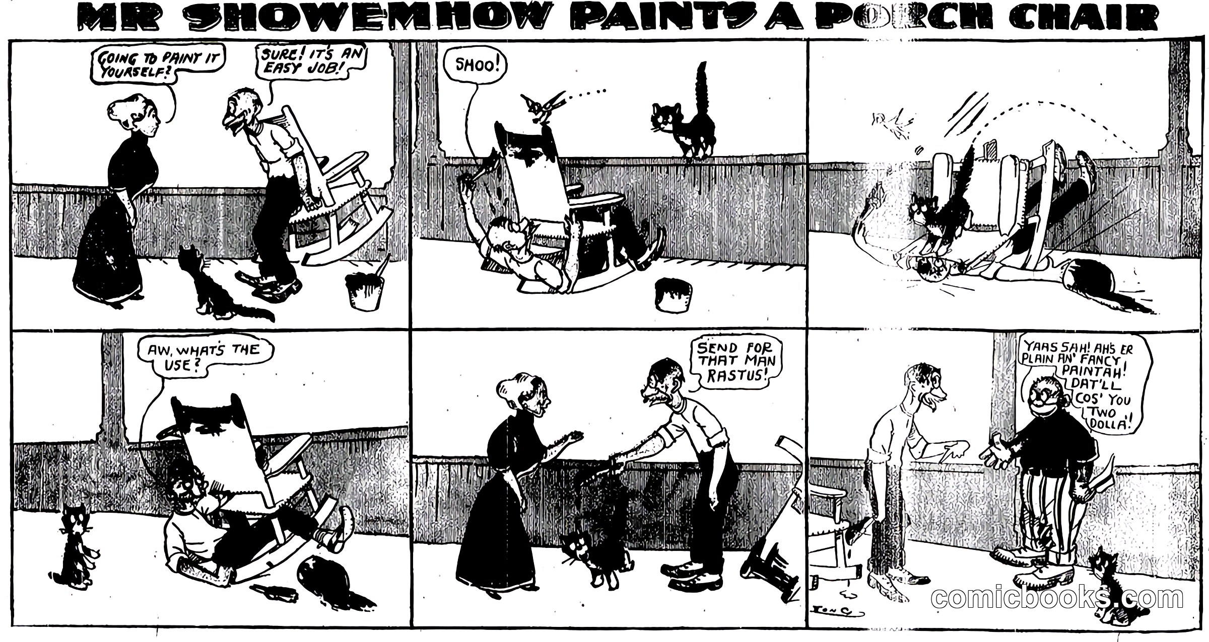 Mr. Showemhow Paints a Porch Chair