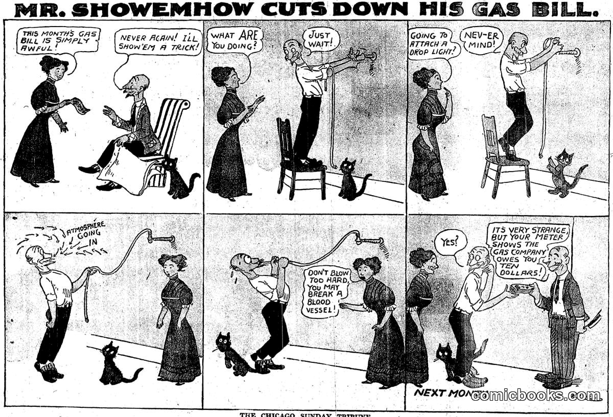 Mr. Showemhow Cuts Down His Gas Bill