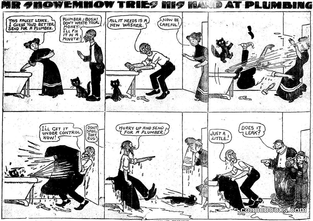 Mr. Showemhow Tries His Hand at Plumbing