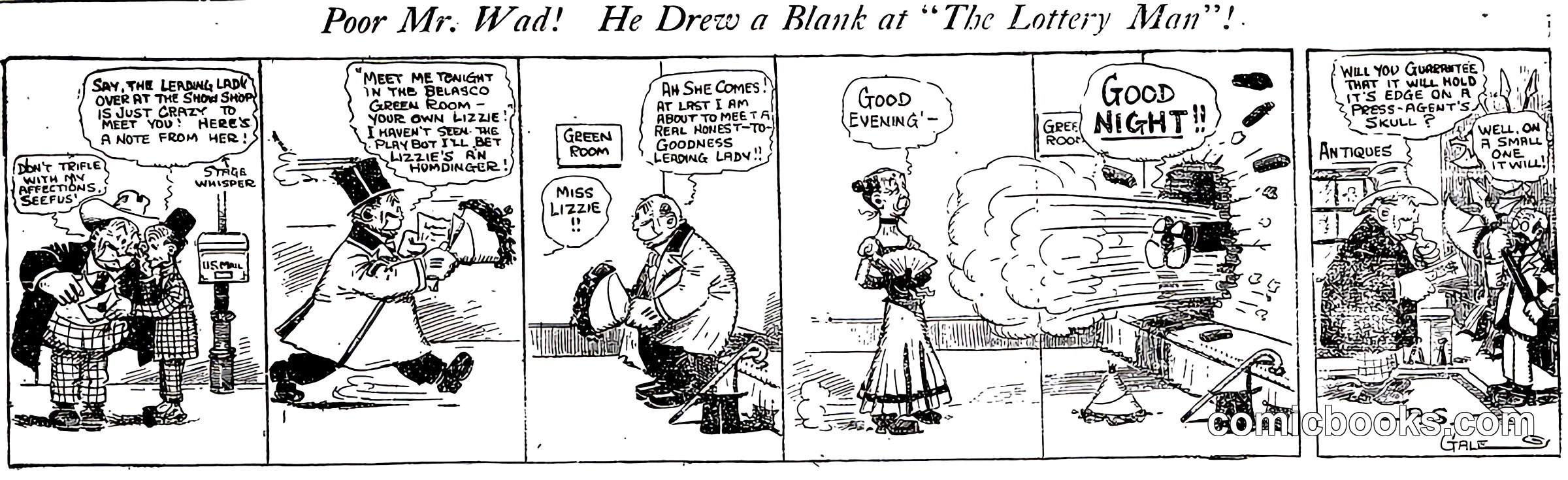 Poor Mr. Wad! He Drew a Blank at 'The Lottery Man'