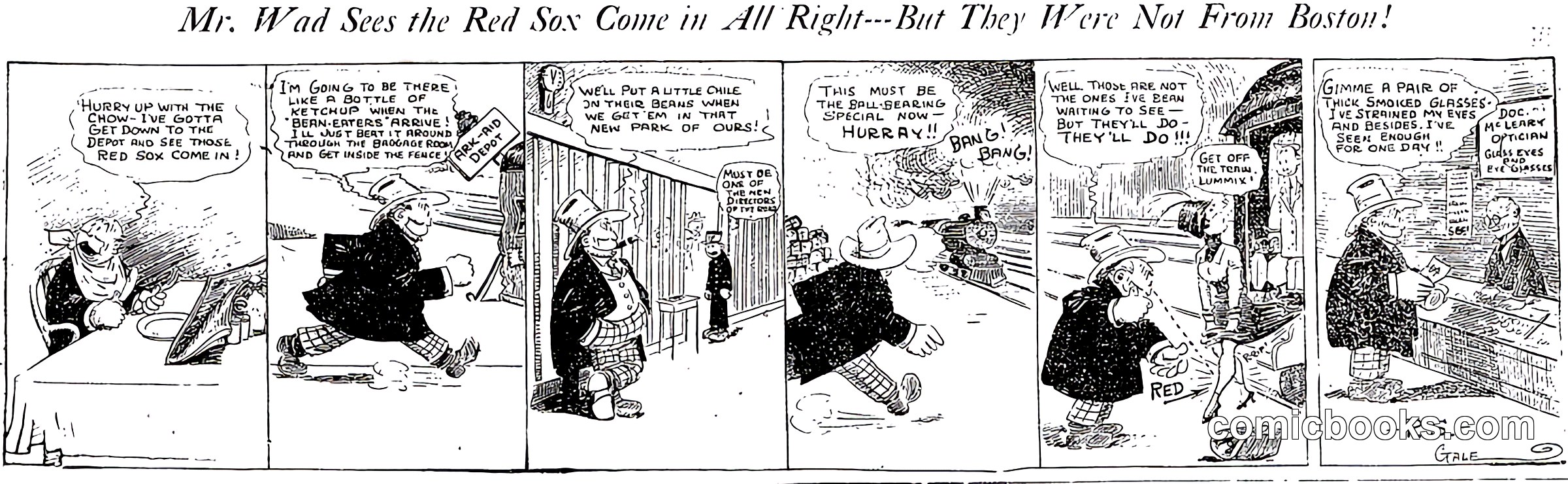 Mr. Wad Sees the Red Sox Come in All Right—But They Were Not From Boston!