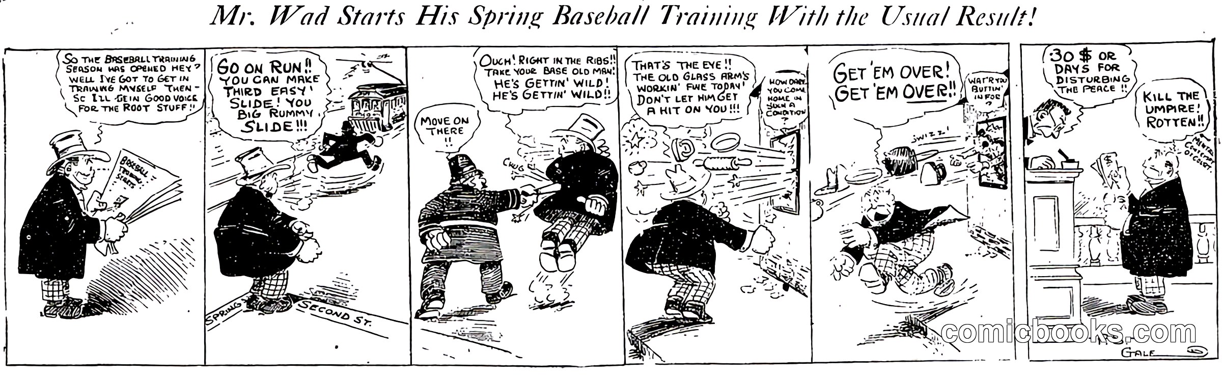 Mr. Wad Starts His Spring Baseball Training With the Usual Result