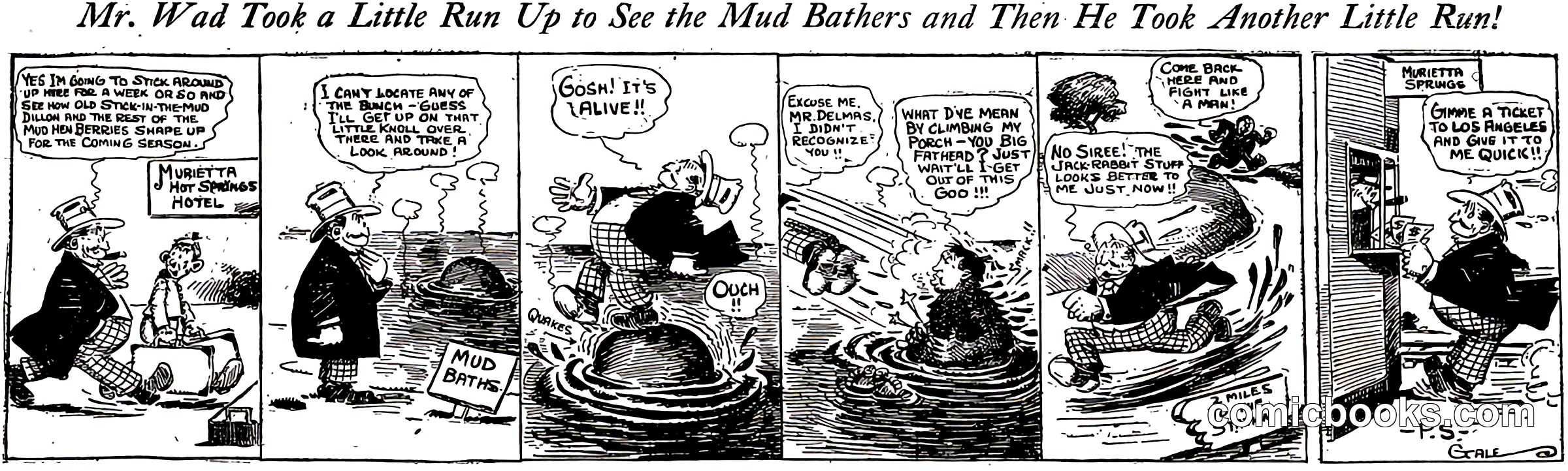 Mr. Wad Takes a Little Run Up to See the Mud Bathers and Then He Takes Another Little Run