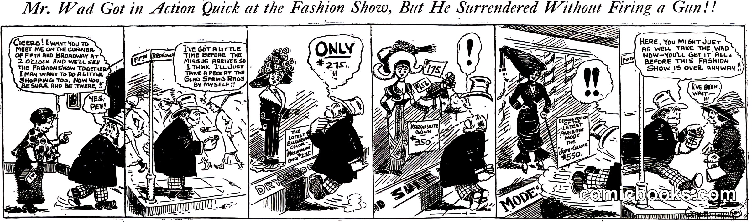Mr. Wad Got in Action Quick at the Fashion Show, But He Surrendered Without Firing a Gun!!