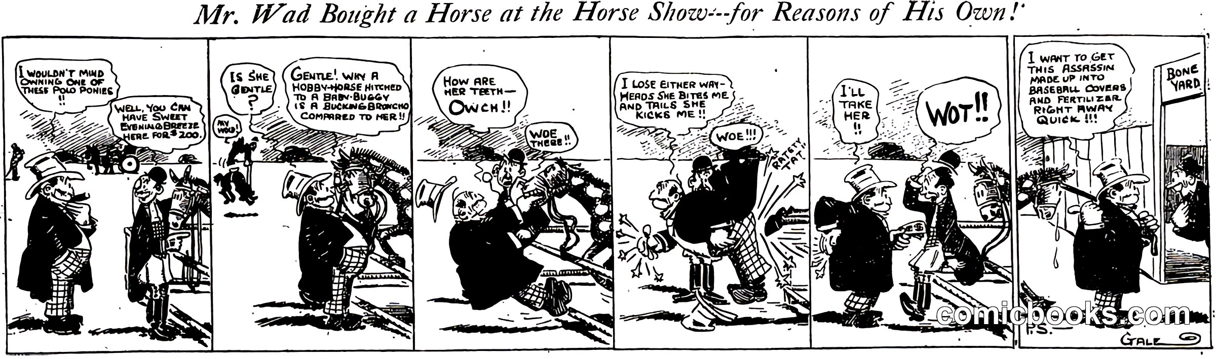 Mr. Wad Bought a Horse at the Horse Show—for Reasons of His Own