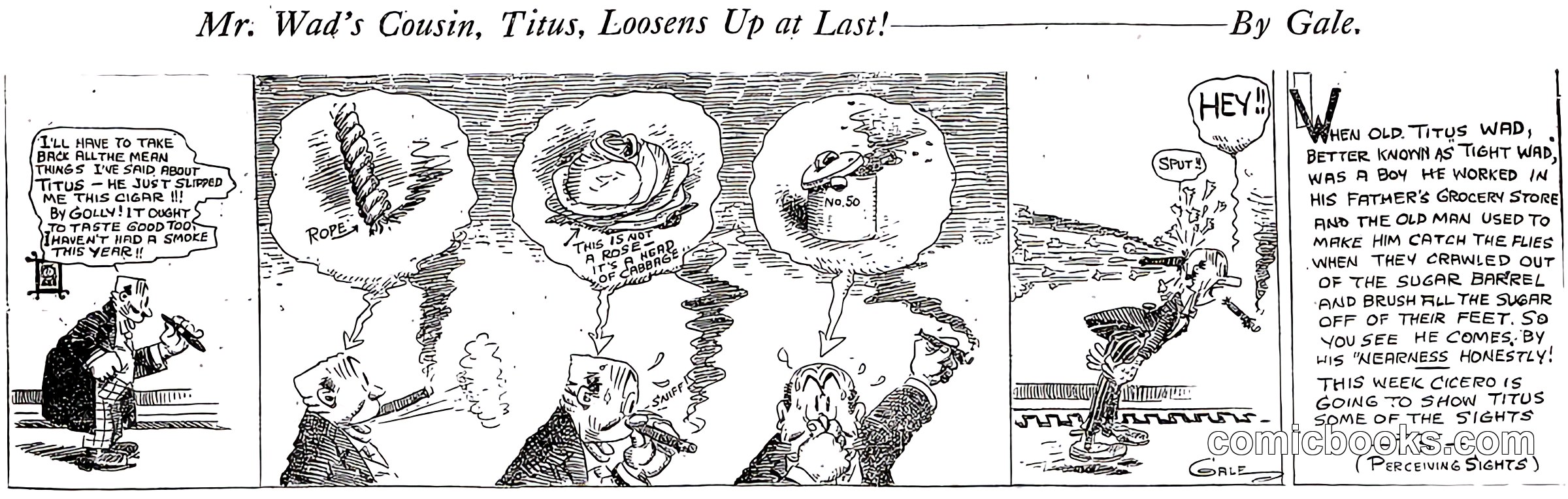 Mr. Wad's Cousin, Titus, Loosens Up at Last!