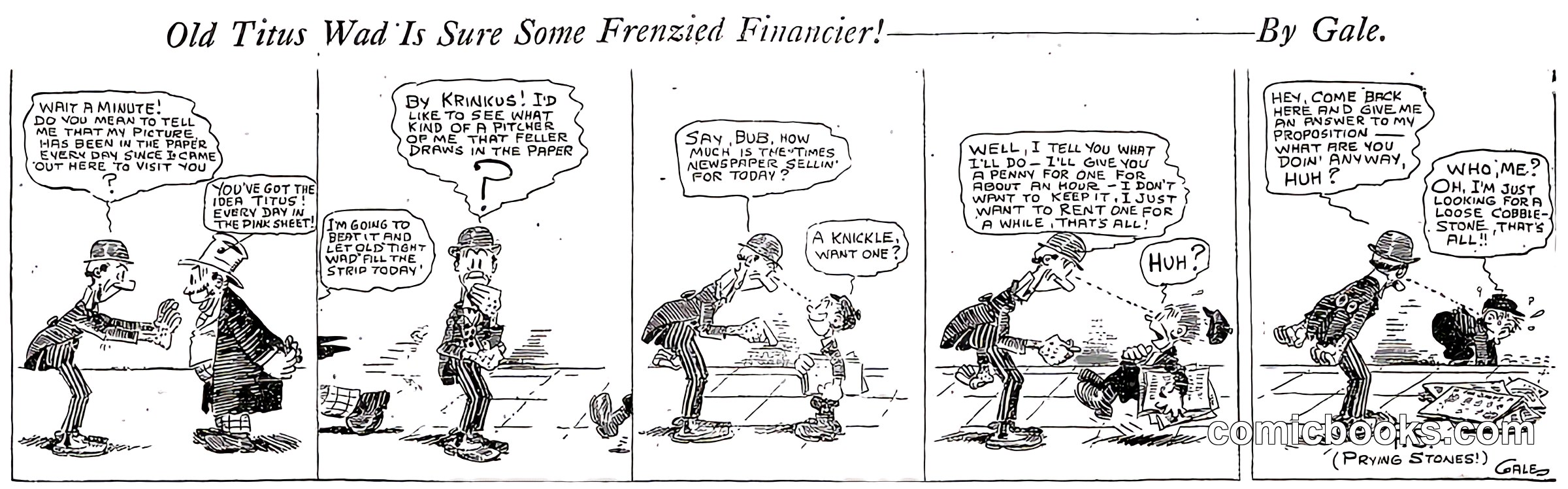 Old Titus Wad Is Sure Some Frenzied Financier!
