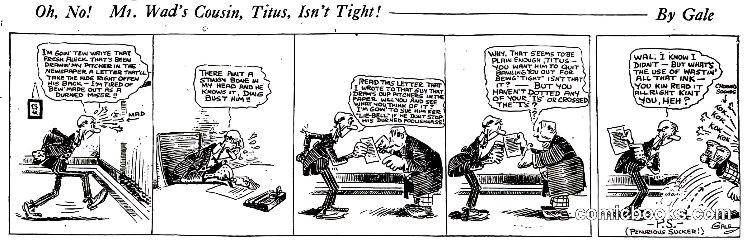 Oh, No! Mr. Wad's Cousin, Titus, Isn't Tight!