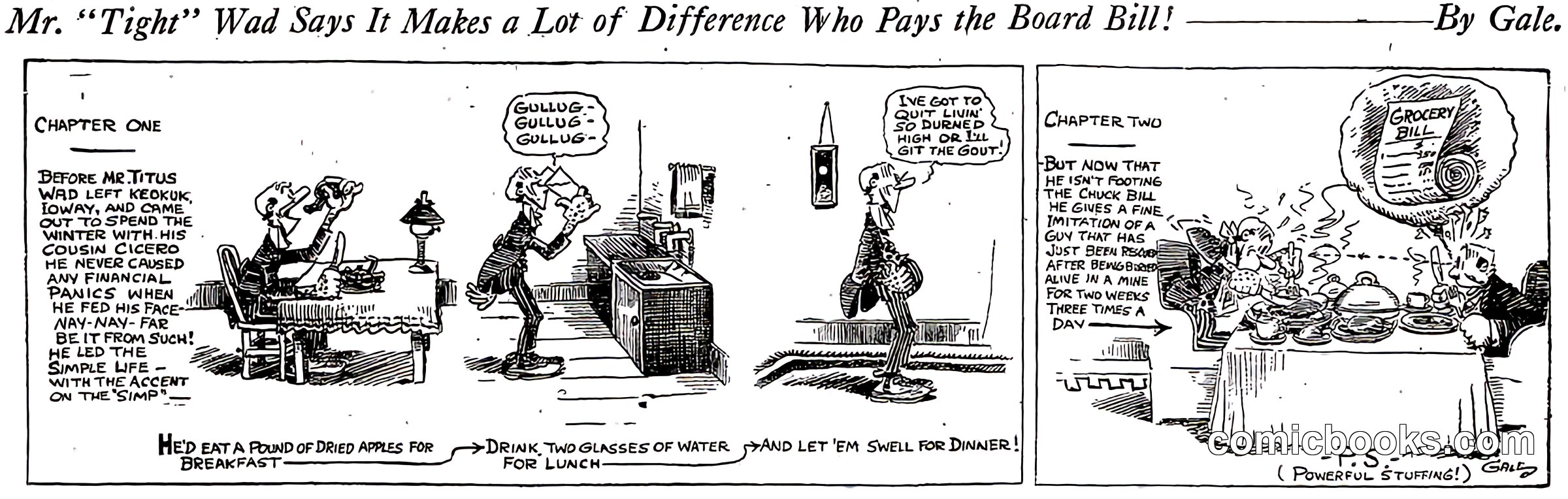 Mr. "Tight" Wad Says It Makes a Lot of Difference Who Pays the Board Bill