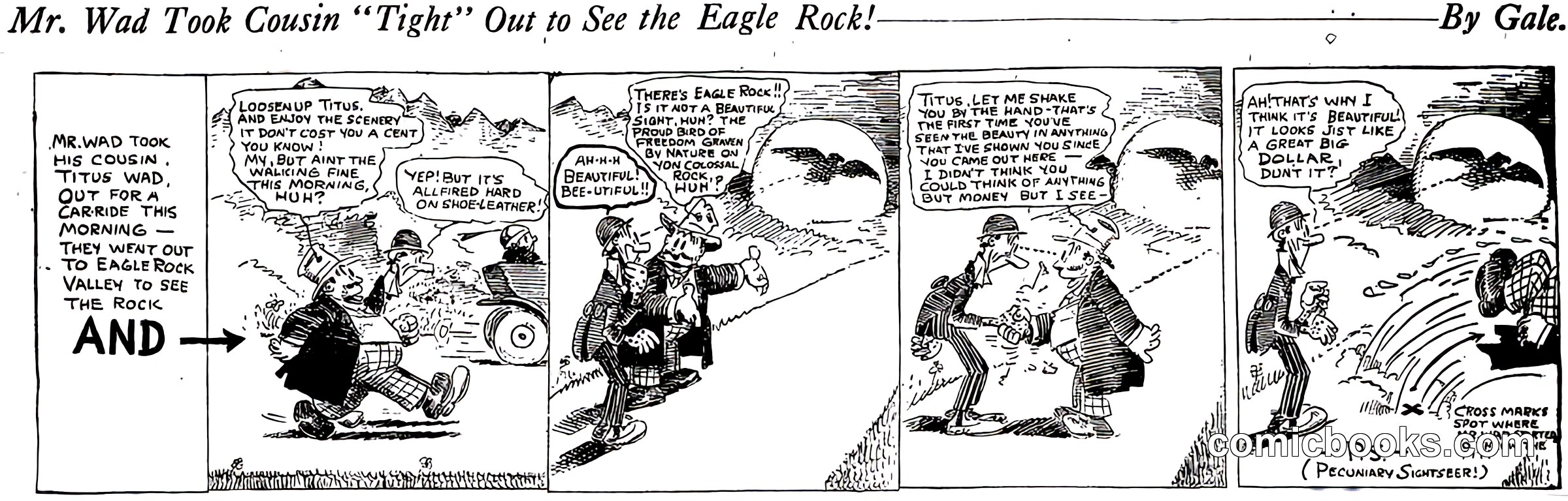 Mr. Wad Took Cousin "Tight" Out to See the Eagle Rock