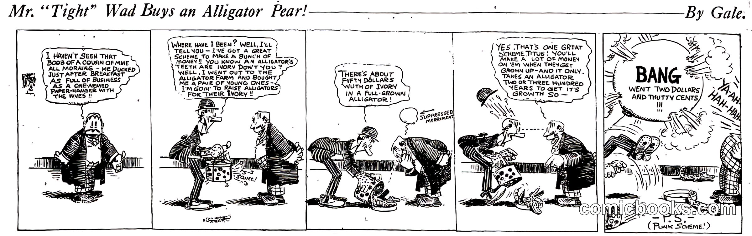 Mr. "Tight" Wad Buys an Alligator Pear