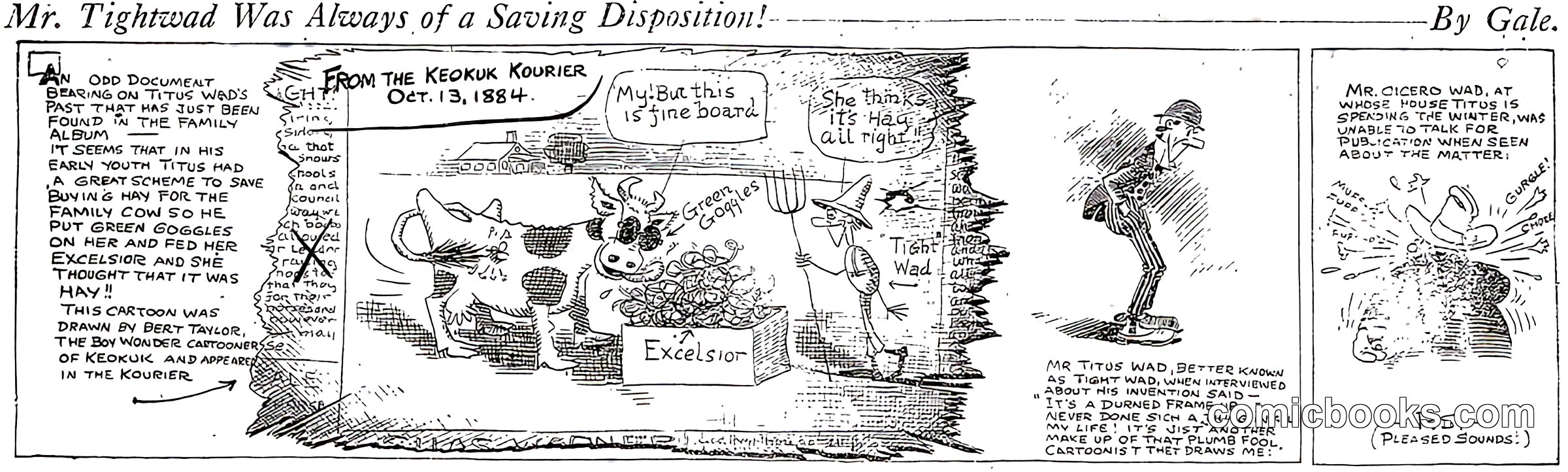 Mr. Tightwad Was Always of a Saving Disposition!