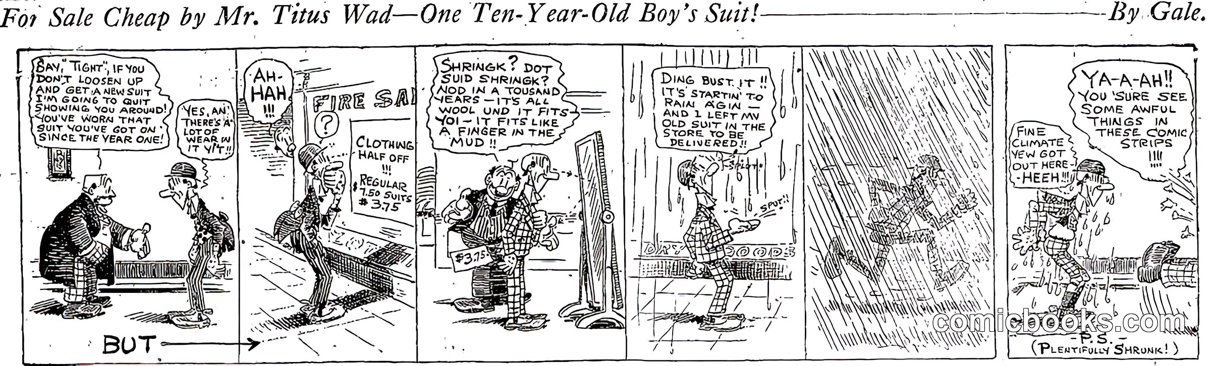 For Sale Cheap by Mr. Titus Wad—One Ten-Year-Old Boy's Suit