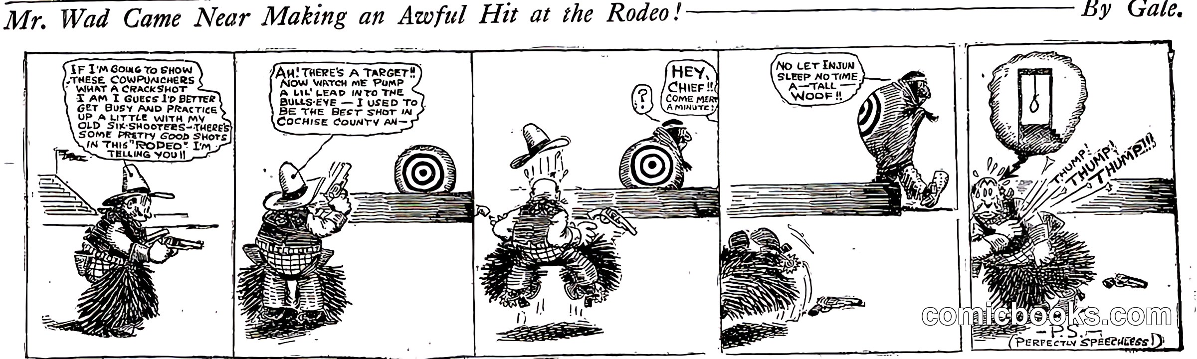 Mr. Wad Came Near Making an Awful Hit at the Rodeo