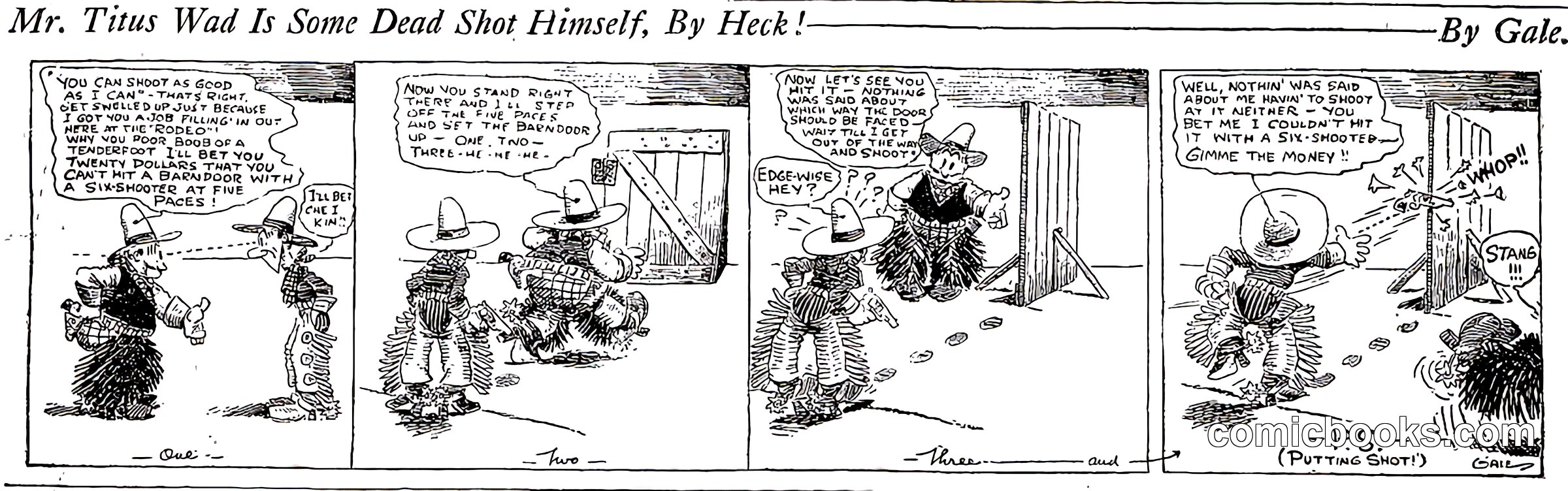 Mr. Titus Wad Is Some Dead Shot Himself, By Heck!