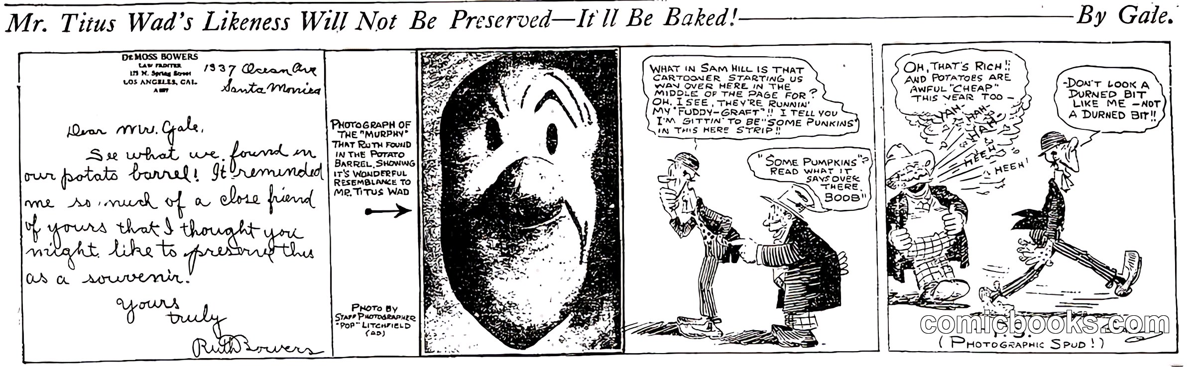 Mr. Titus Wad's Likeness Will Not Be Preserved—It'll Be Baked!