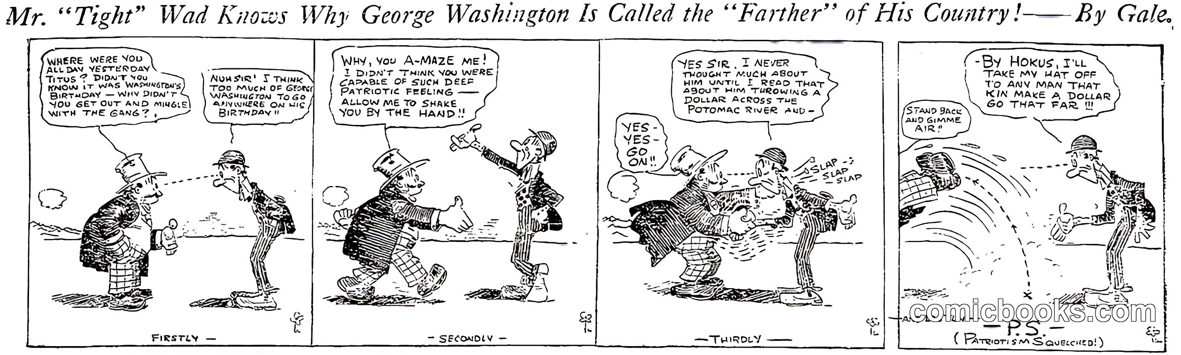 Mr. "Tight" Wad Knows Why George Washington Is Called the "Father" of His Country