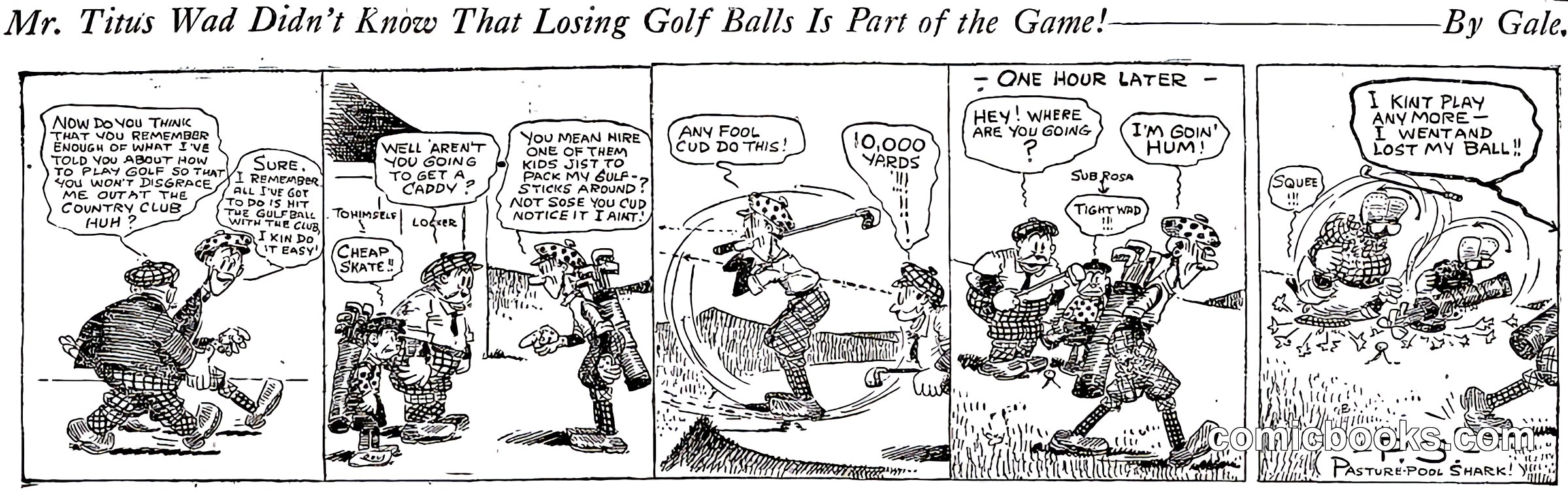 Mr. Titus Wad Didn't Know That Losing Golf Balls Is Part of the Game!