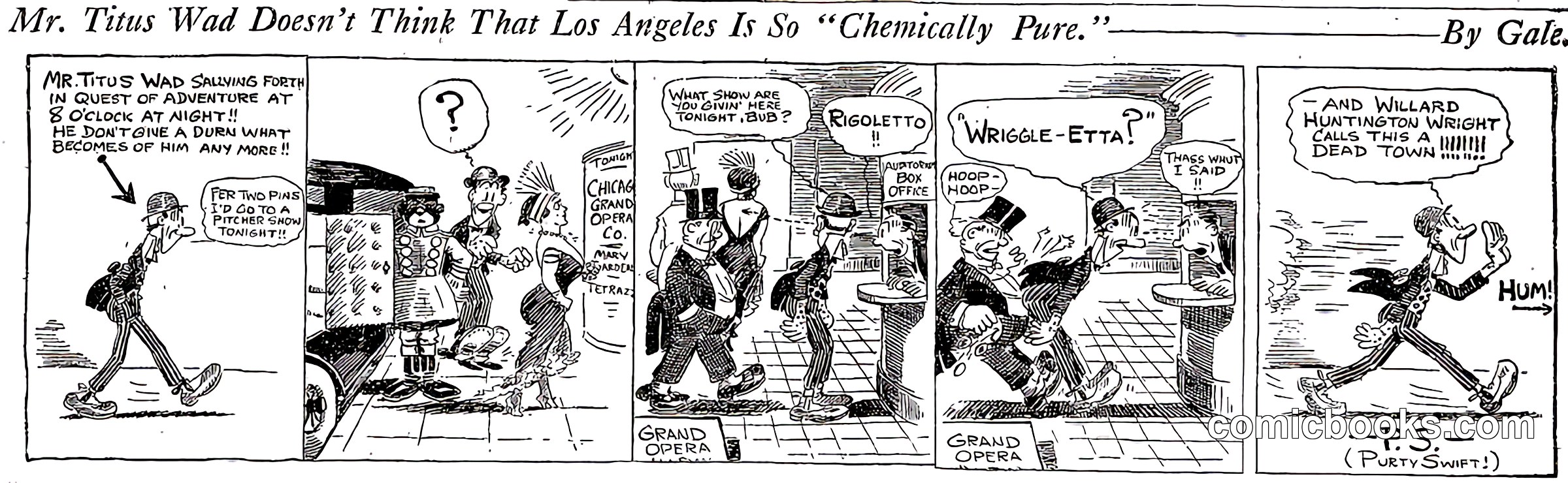 Mr. Titus Wad Doesn't Think That Los Angeles Is So 'Chemically Pure'