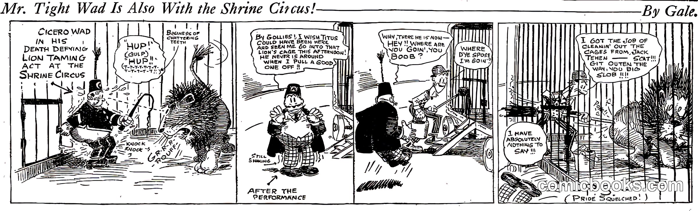 Mr. Tight Wad Is Also With the Shrine Circus