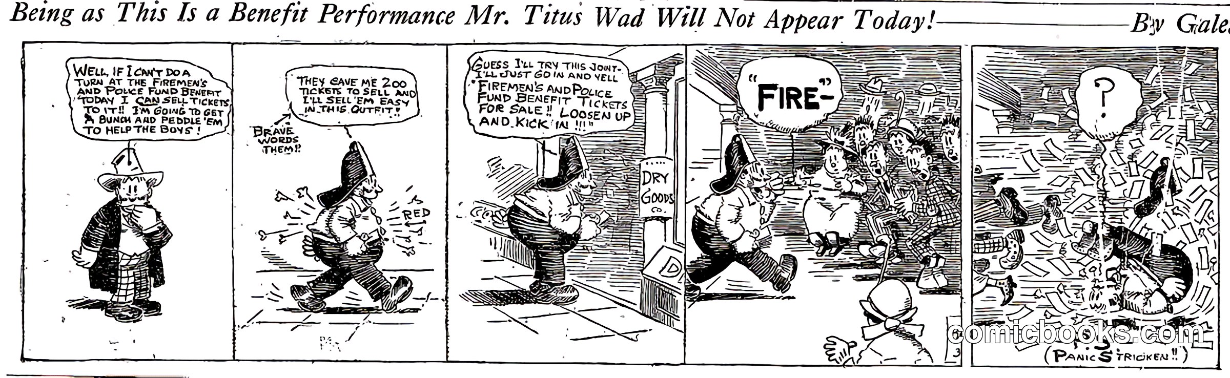 Being as This Is a Benefit Performance Mr. Titus Wad Will Not Appear Today!