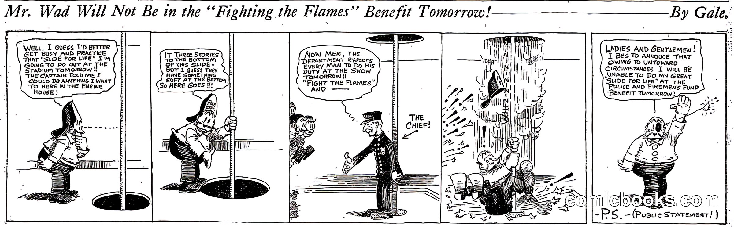 Mr. Wad Will Not Be in the "Fighting the Flames" Benefit Tomorrow