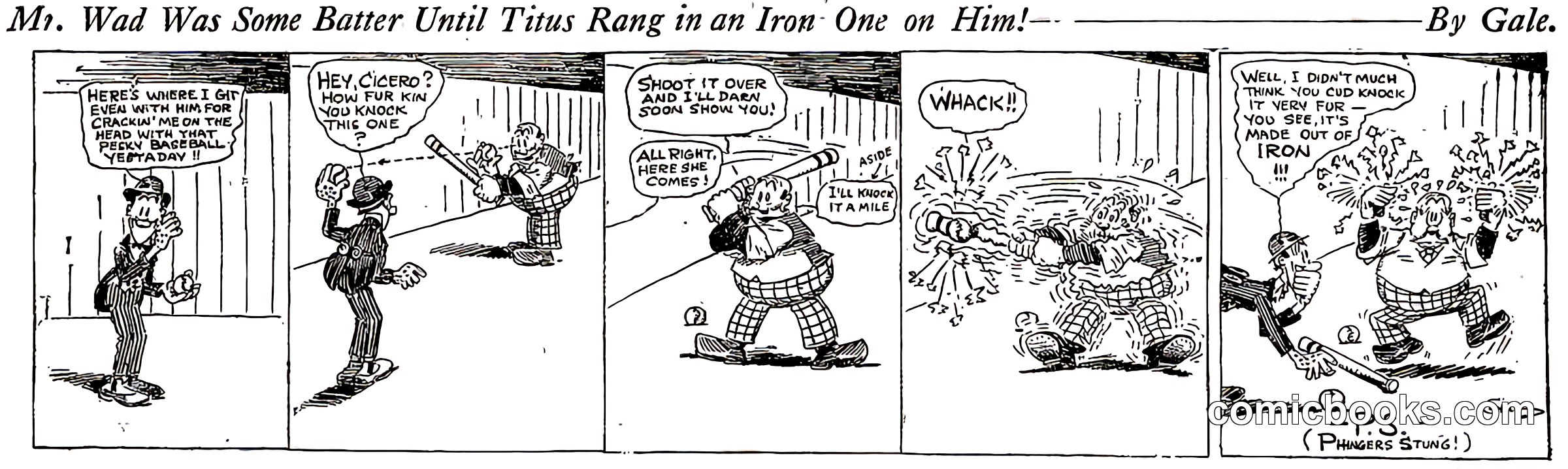 Mr. Wad Was Some Batter Until Titus Rang in an Iron One on Him!