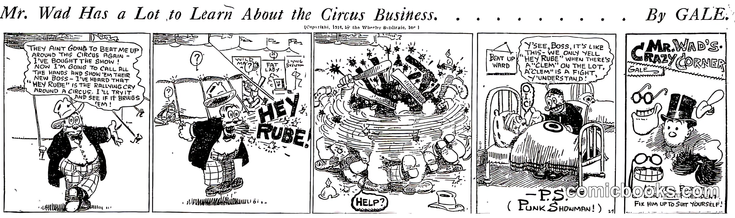 Mr. Wad Has a Lot to Learn About the Circus Business
