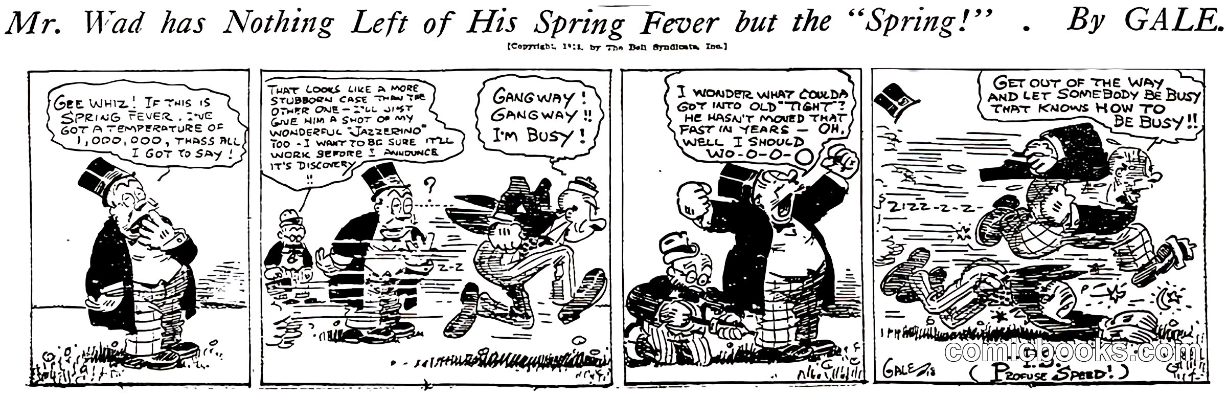 Mr. Wad Has Nothing Left of His Spring Fever but the 'Spring!'