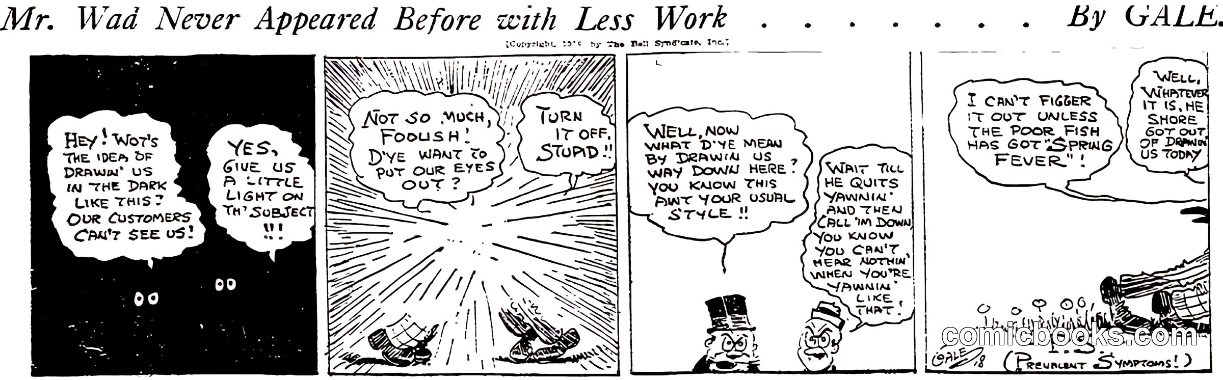 Mr. Wad Never Appeared Before with Less Work
