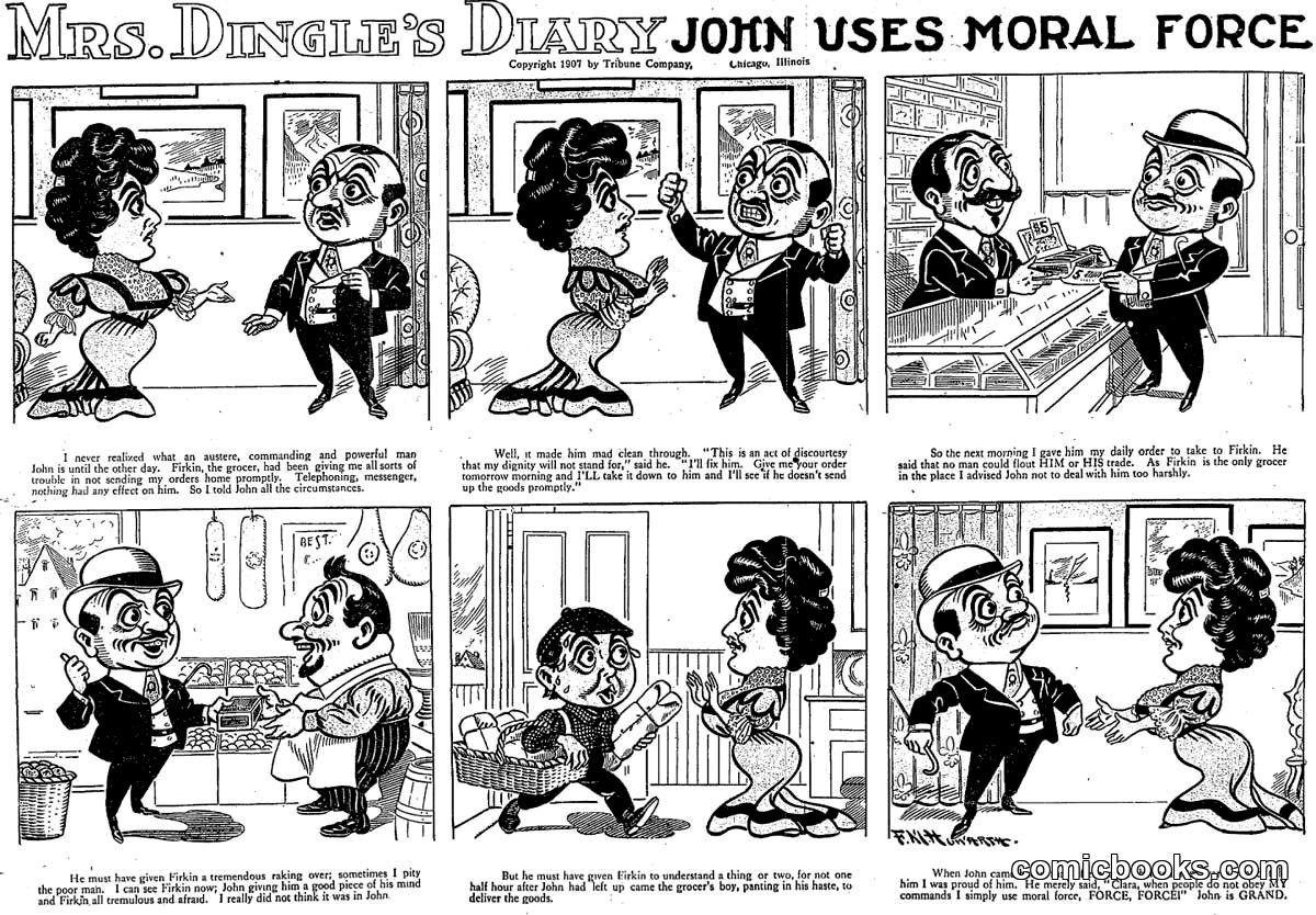 Mrs. Dingle's Diary: John Uses Moral Force
