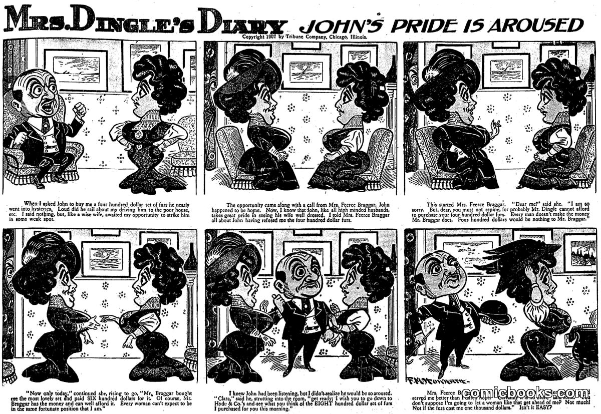Mrs. Dingle's Diary: "John's Pride Is Aroused"