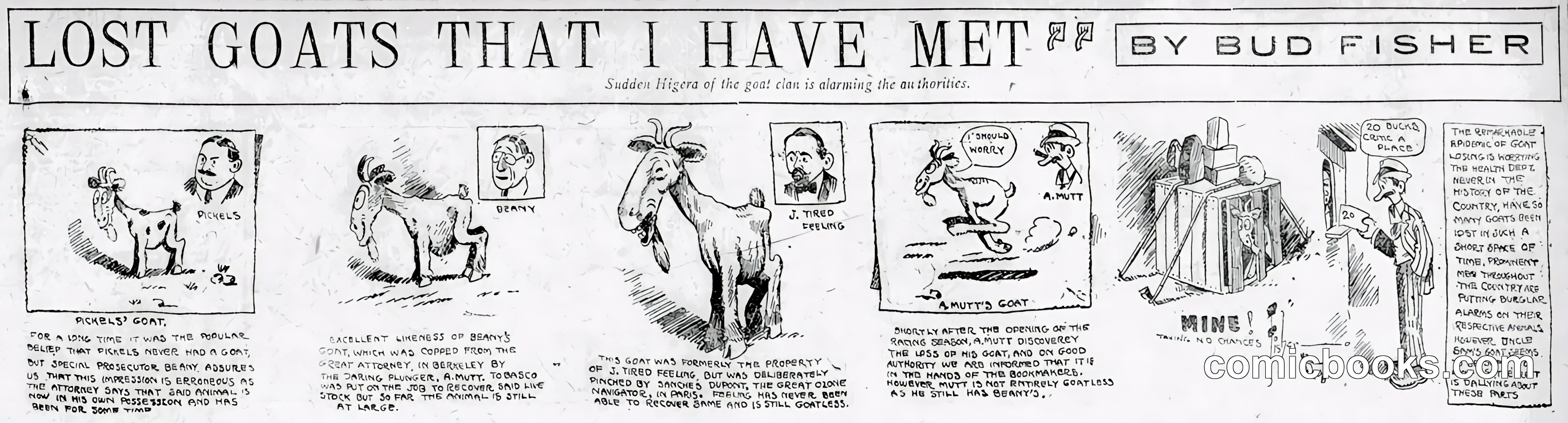 Mutt and Jeff — "Lost Goats That I Have Met"