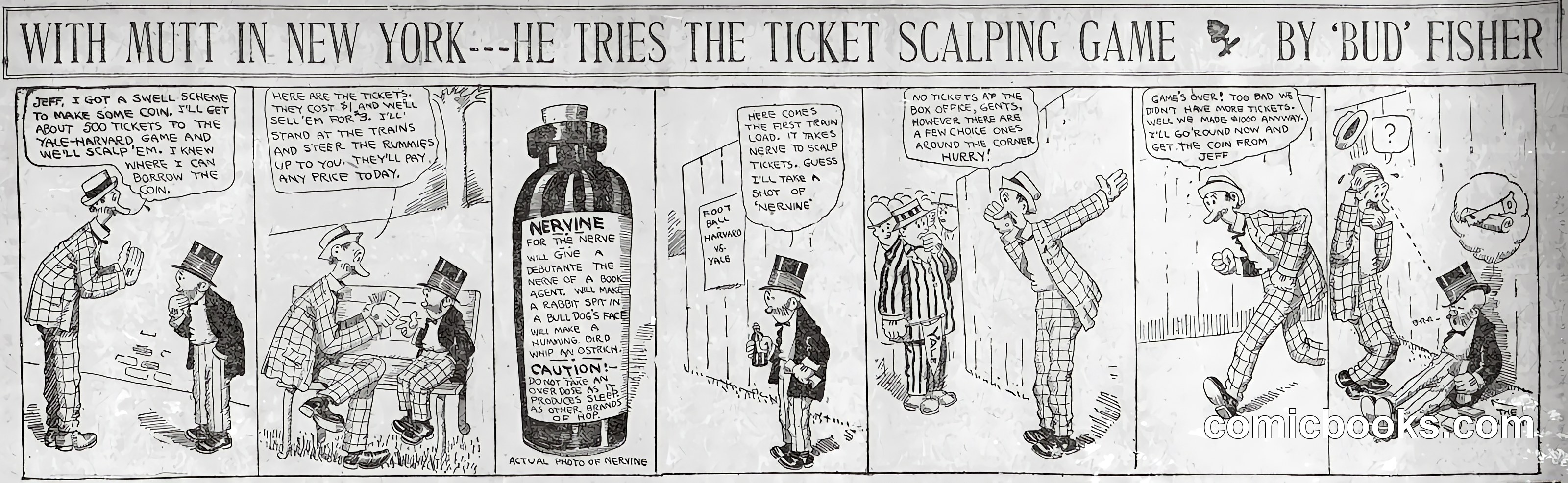 Mutt and Jeff — "He Tries the Ticket Scalping Game"