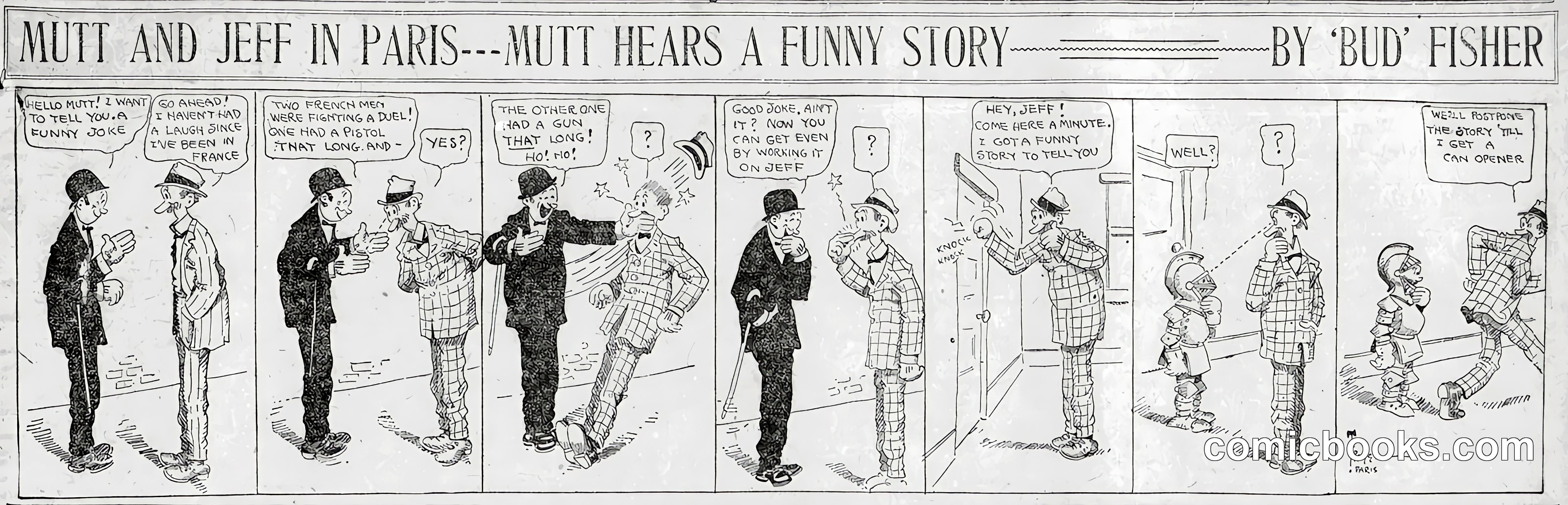 Mutt and Jeff — "Mutt Hears a Funny Story"