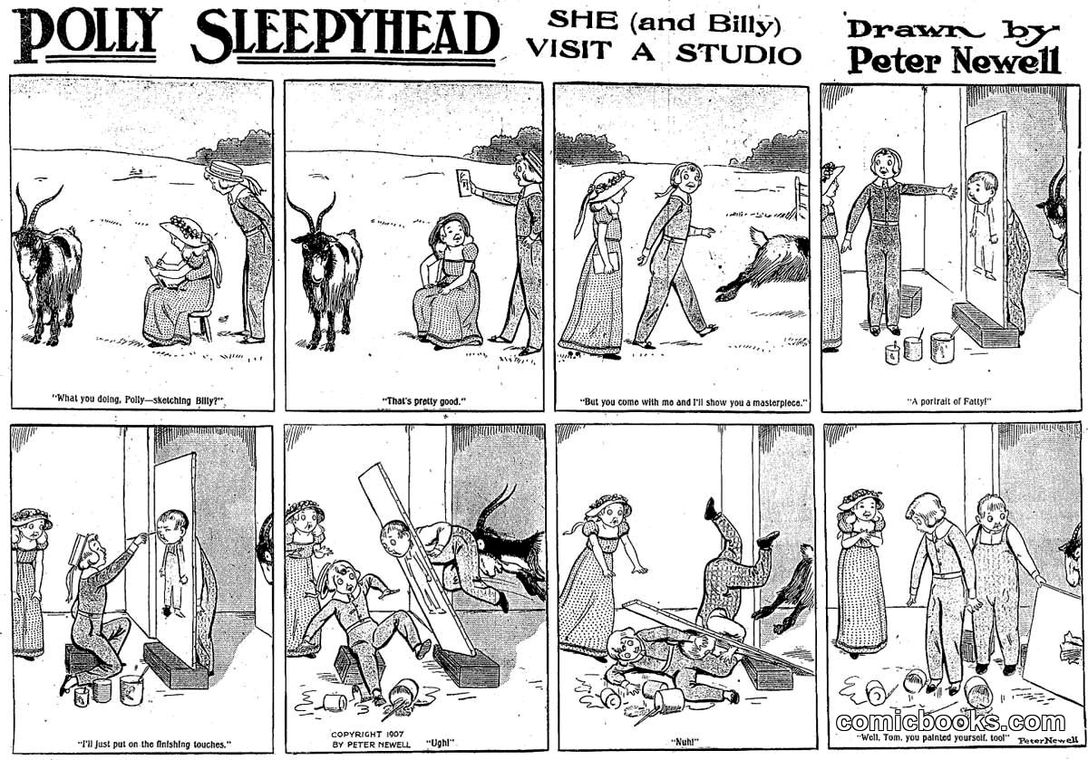 Polly Sleepyhead: She (and Billy) Visit a Studio