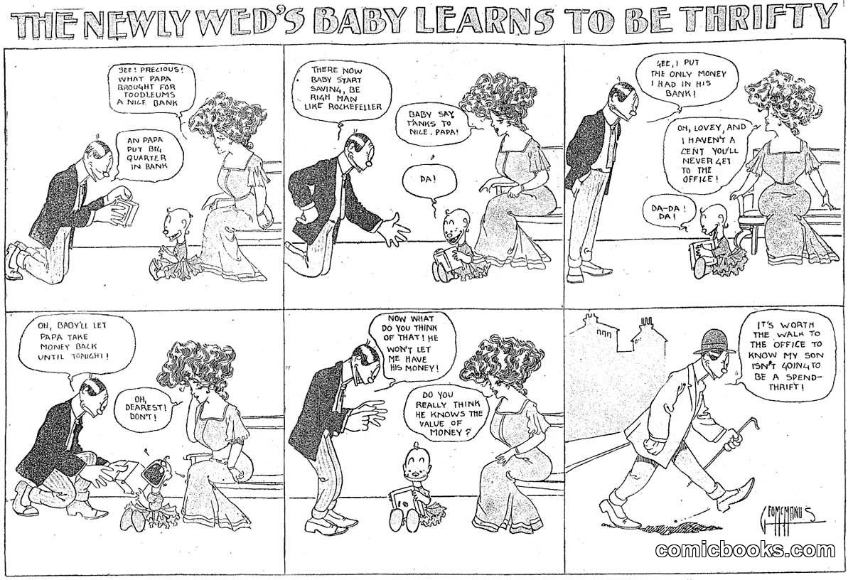 The Newly Wed's Baby Learns to Be Thrifty