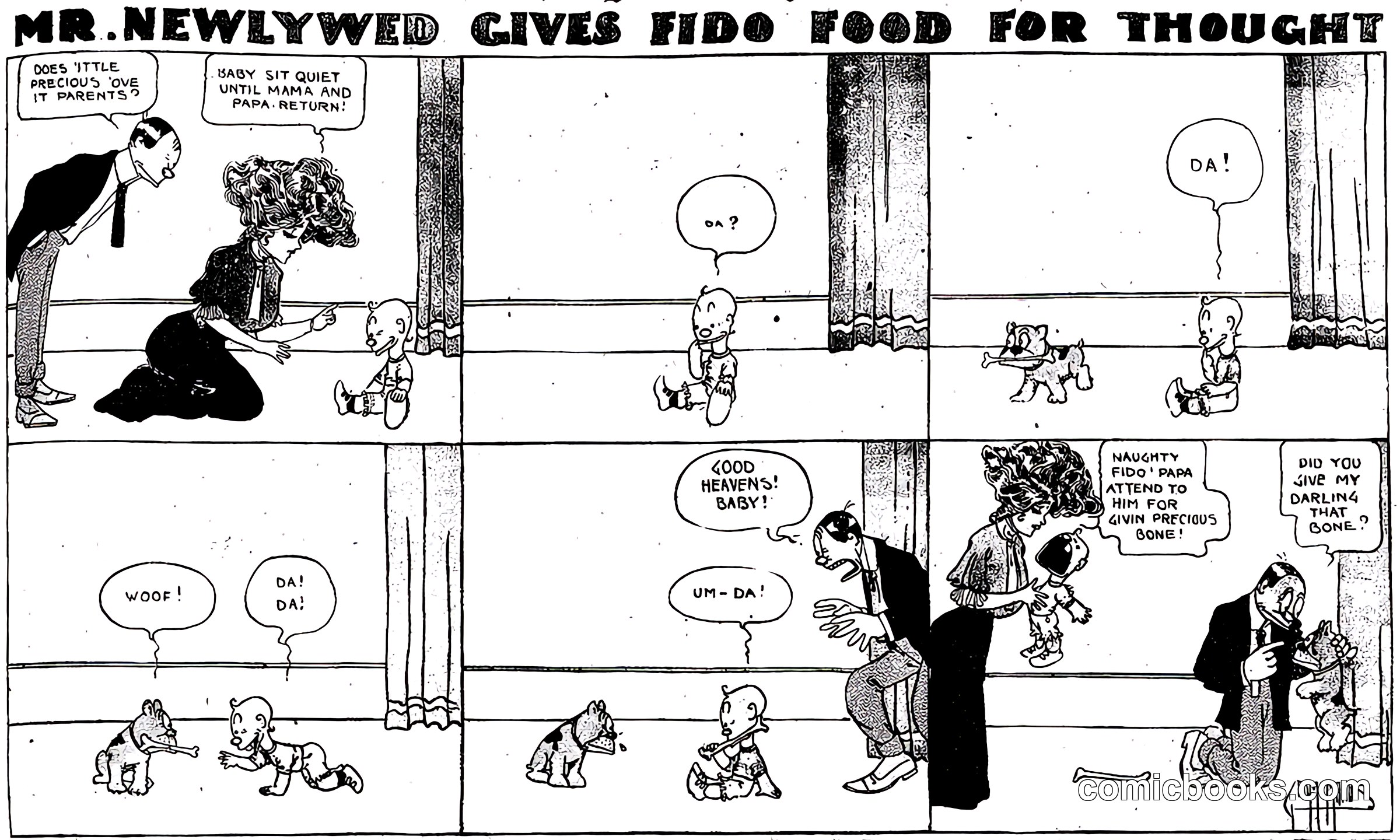 Mr. Newlywed Gives Fido Food for Thought
