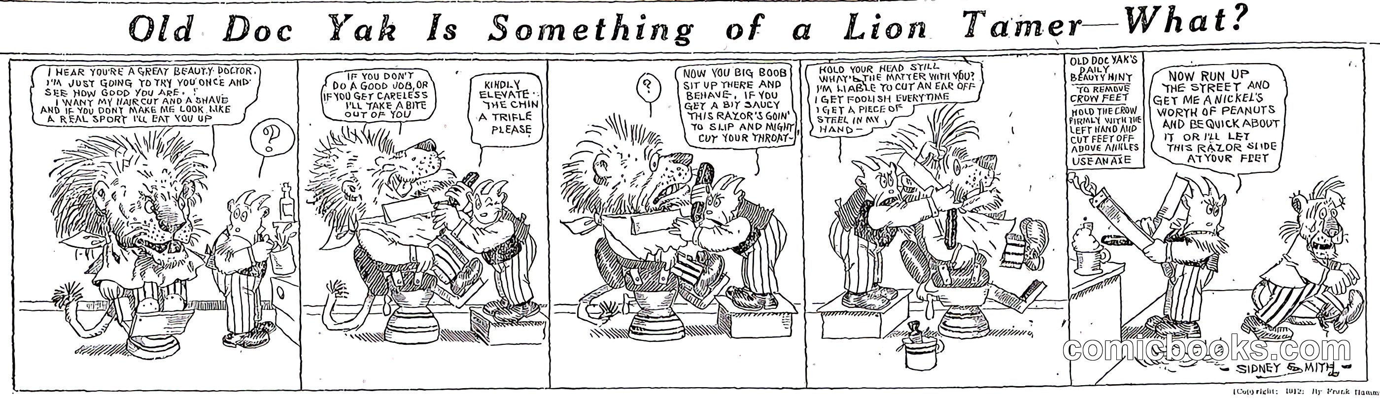 Old Doc Yak Is Something of a Lion Tamer—What?