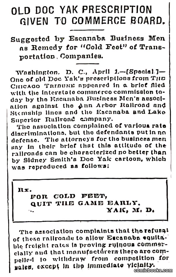 Doc Yak's Prescription for Railroad Disputes