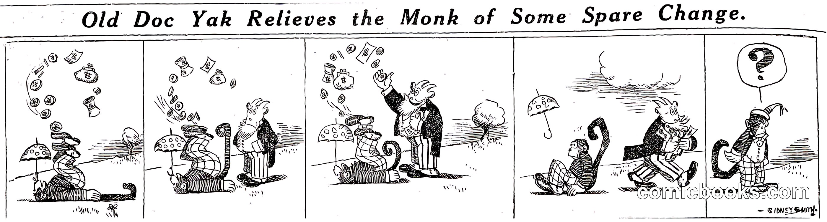Old Doc Yak Relieves the Monk of Some Spare Change