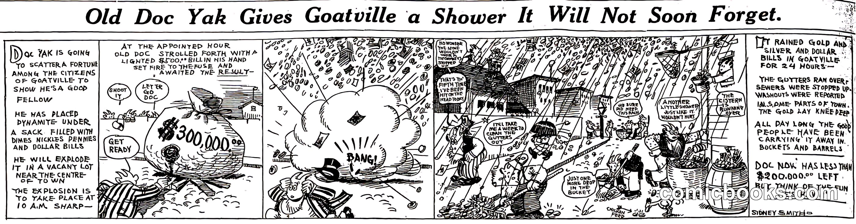 Old Doc Yak Gives Goatville a Shower It Will Not Soon Forget
